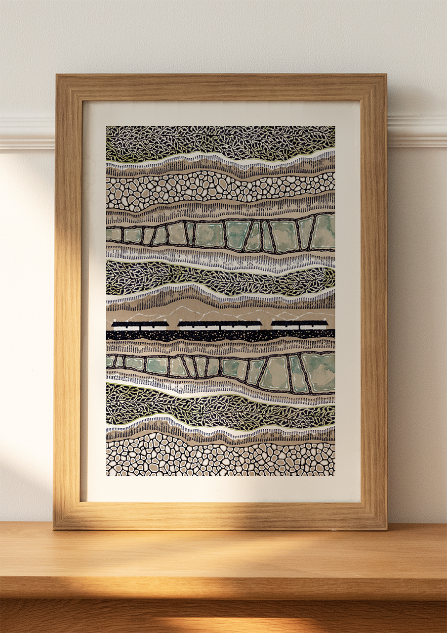 The Coastal Cottages - Art Print