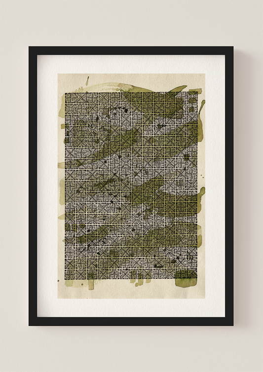 The Green Splatters - Art Print