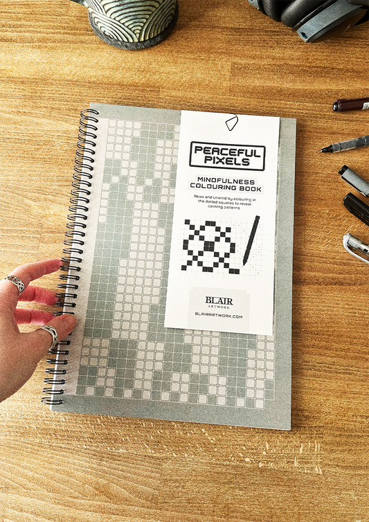 Peaceful Pixels Colouring Book
