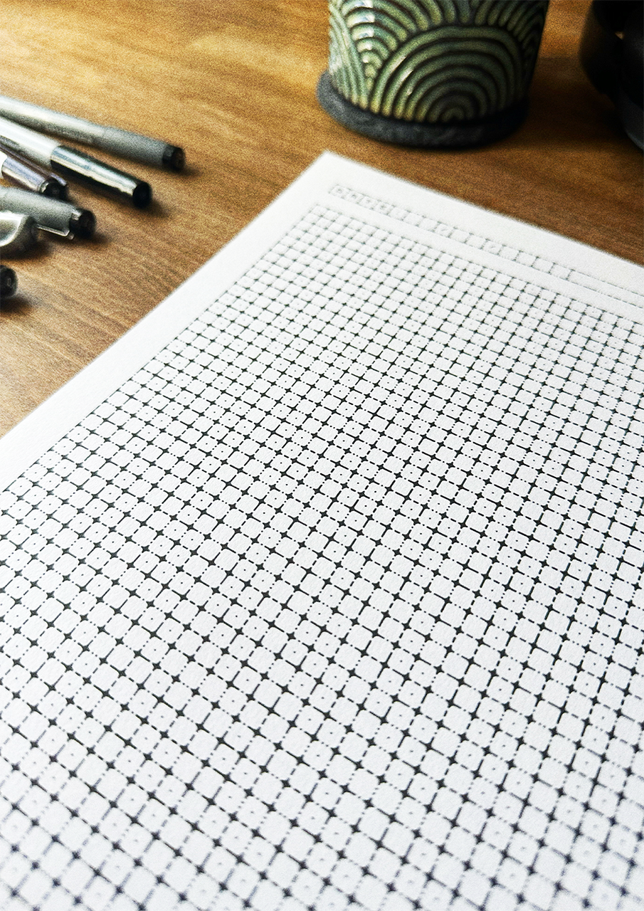 Peaceful Pixels Colouring Book