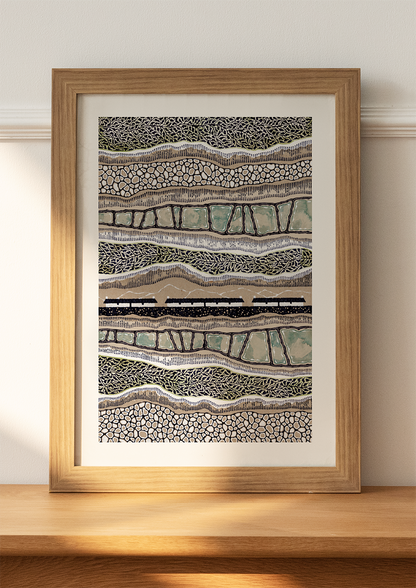 The Coastal Cottages - Art Print