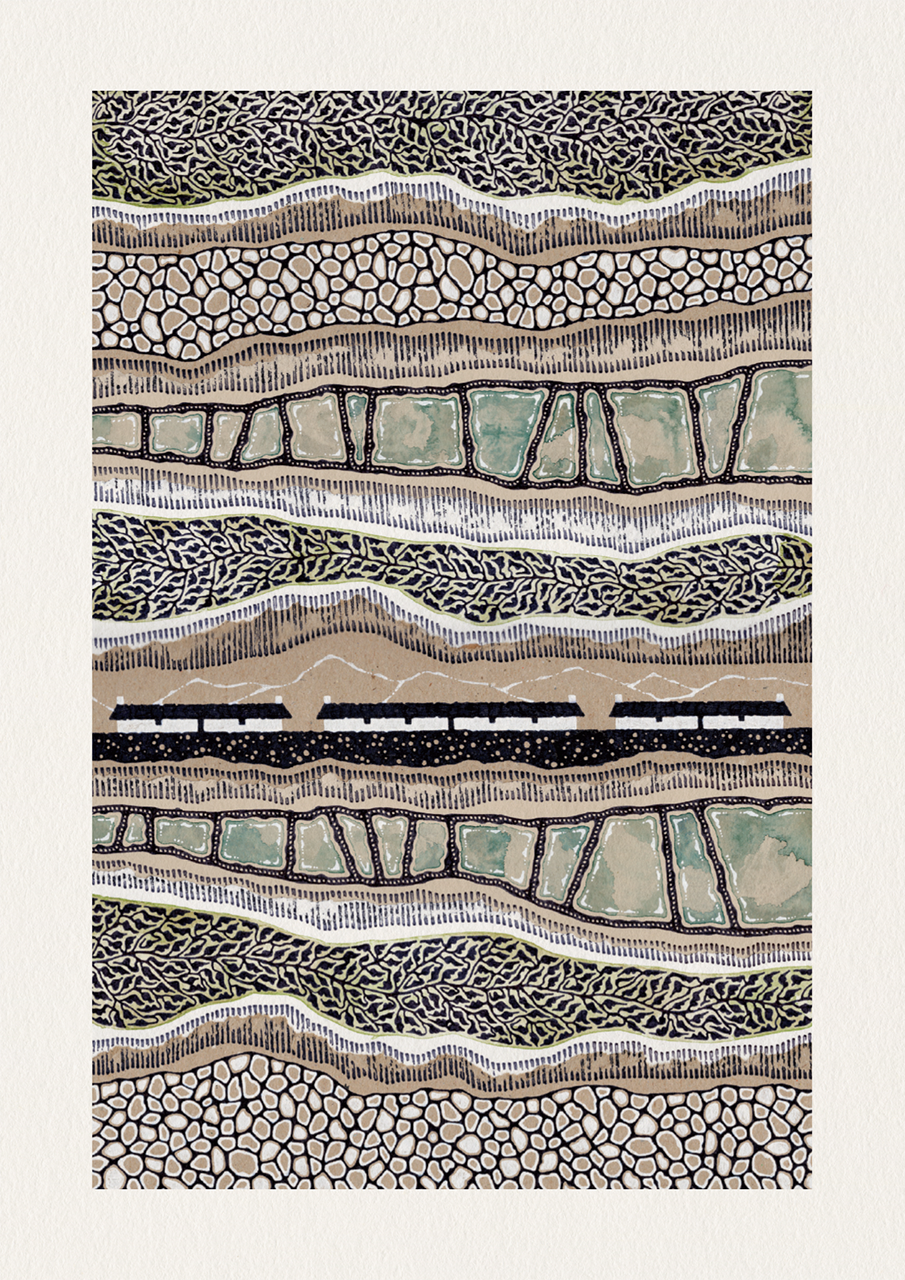 The Coastal Cottages - Art Print