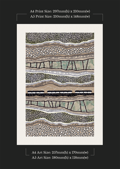 The Coastal Cottages - Art Print