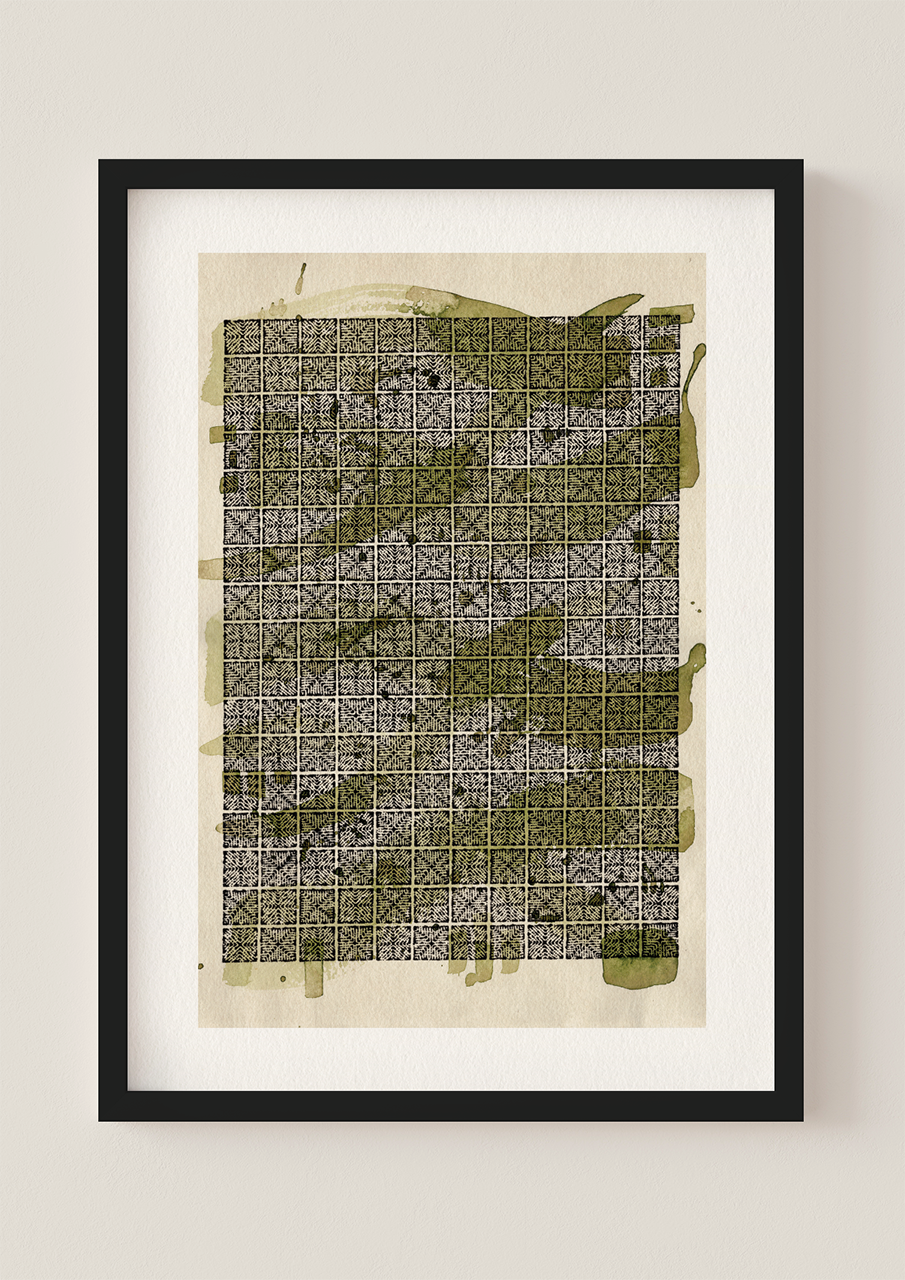 The Green Splatters - Art Print