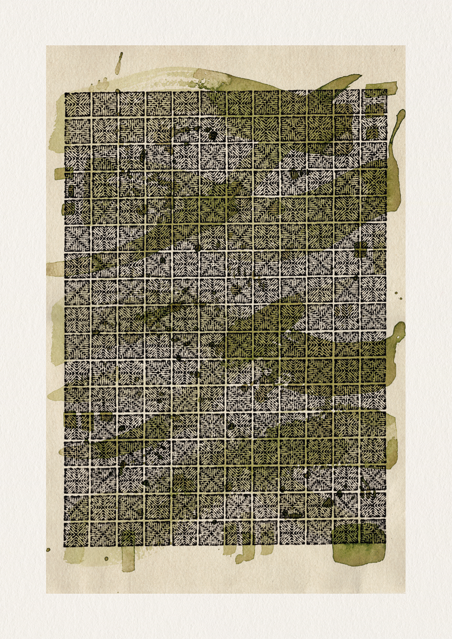 The Green Splatters - Art Print