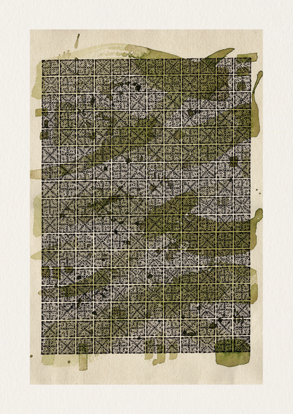 The Green Splatters - Art Print