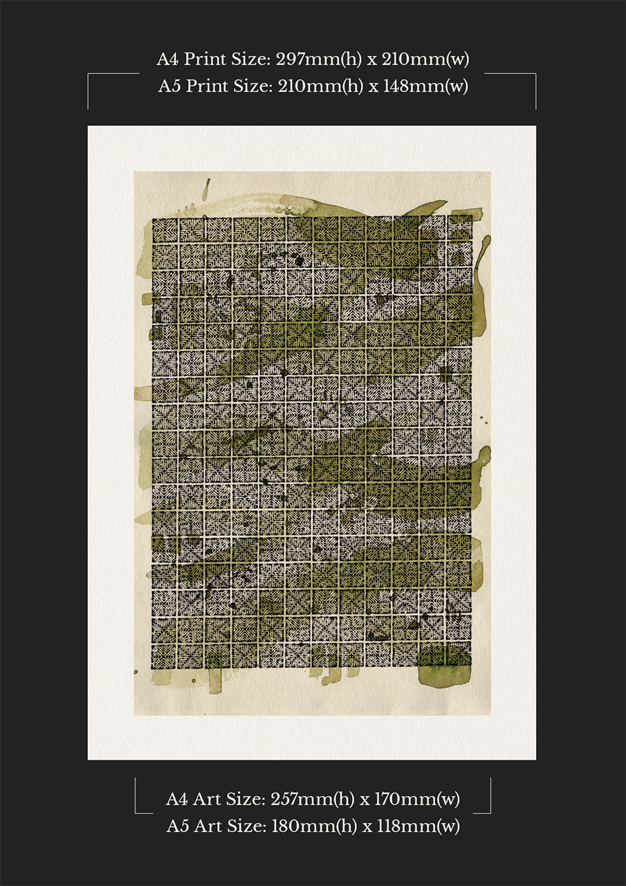 The Green Splatters - Art Print