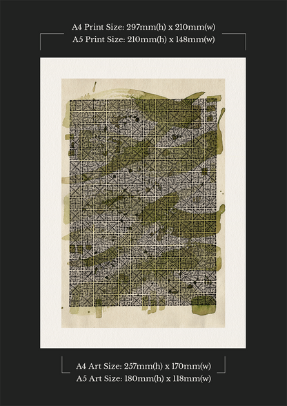 The Green Splatters - Art Print