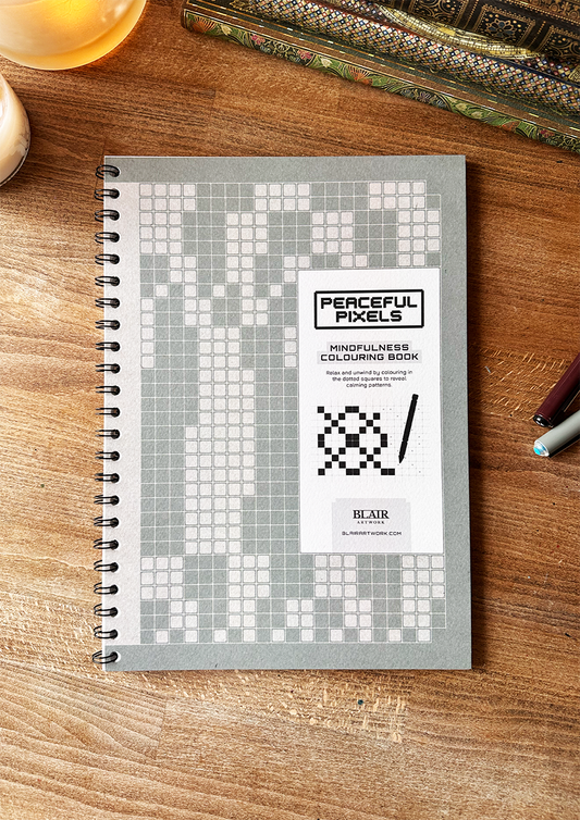 Peaceful Pixels Colouring Book