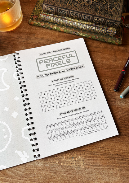 Peaceful Pixels Colouring Book