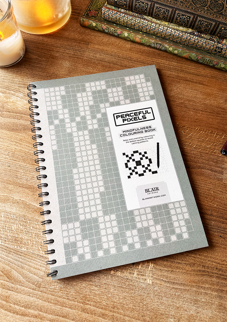 Peaceful Pixels Colouring Book