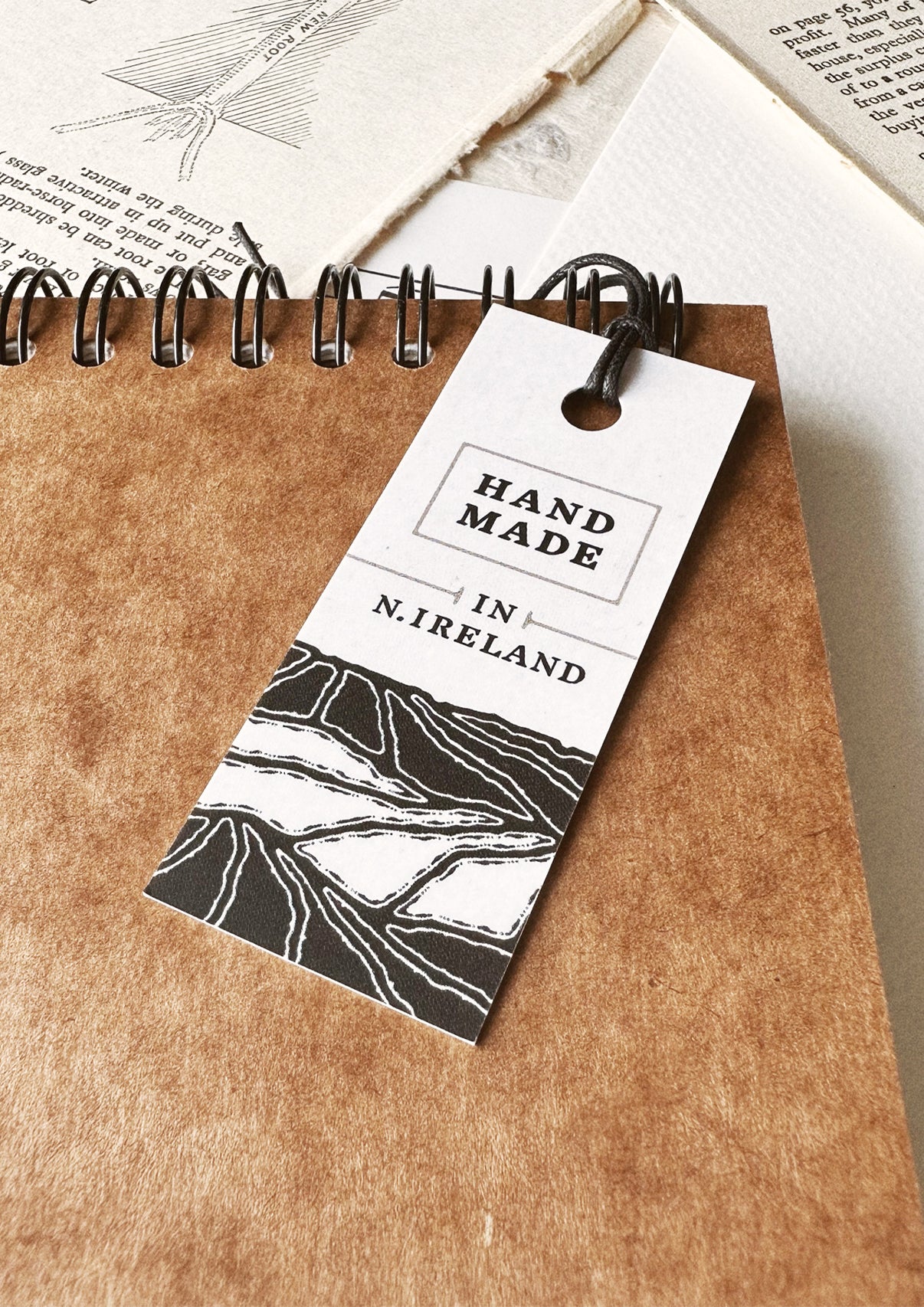 Book with made in N.Ireland label