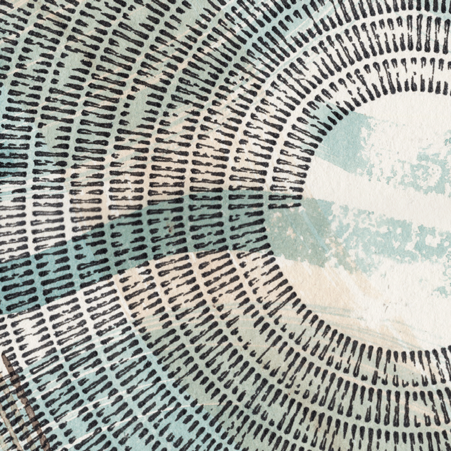 Abstract illustration in black, blue and brown