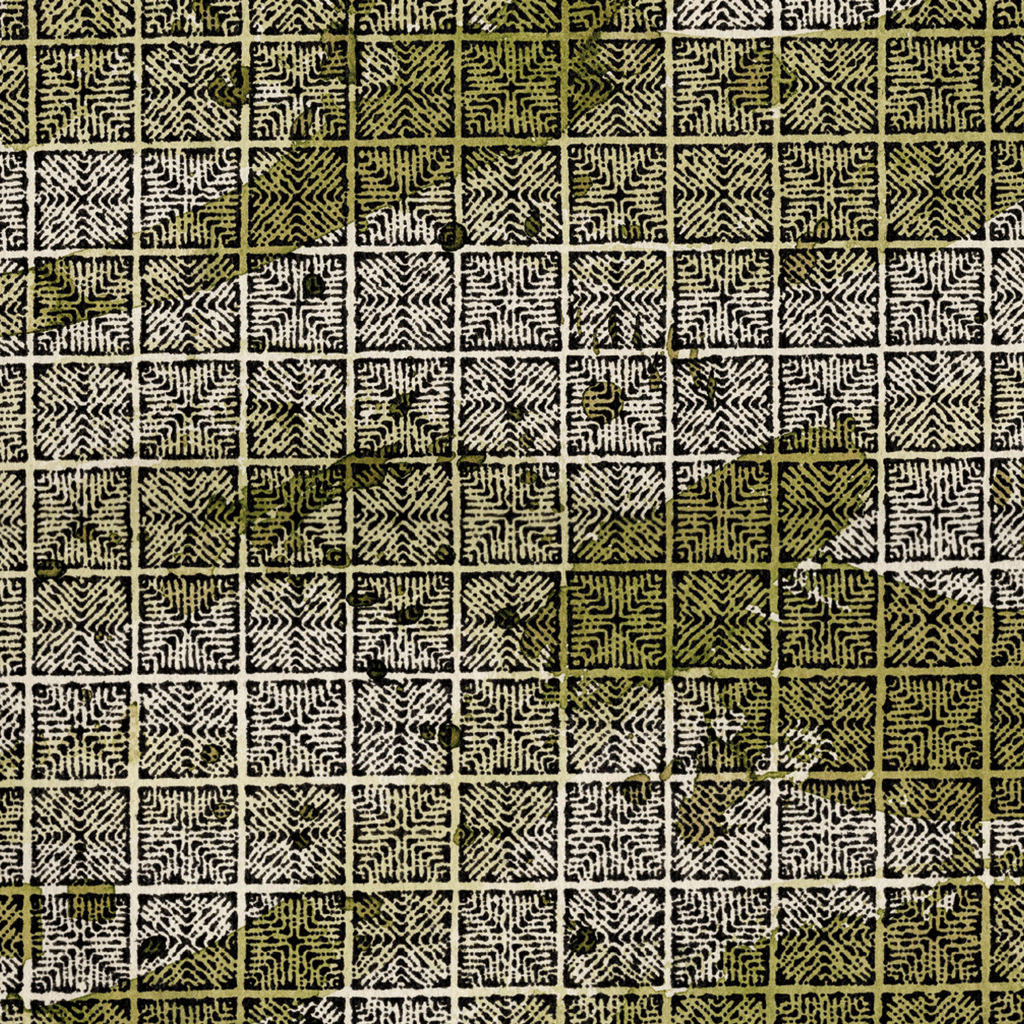 Abstract illustration in green and black