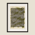 Abstract illustration in green and black in frame