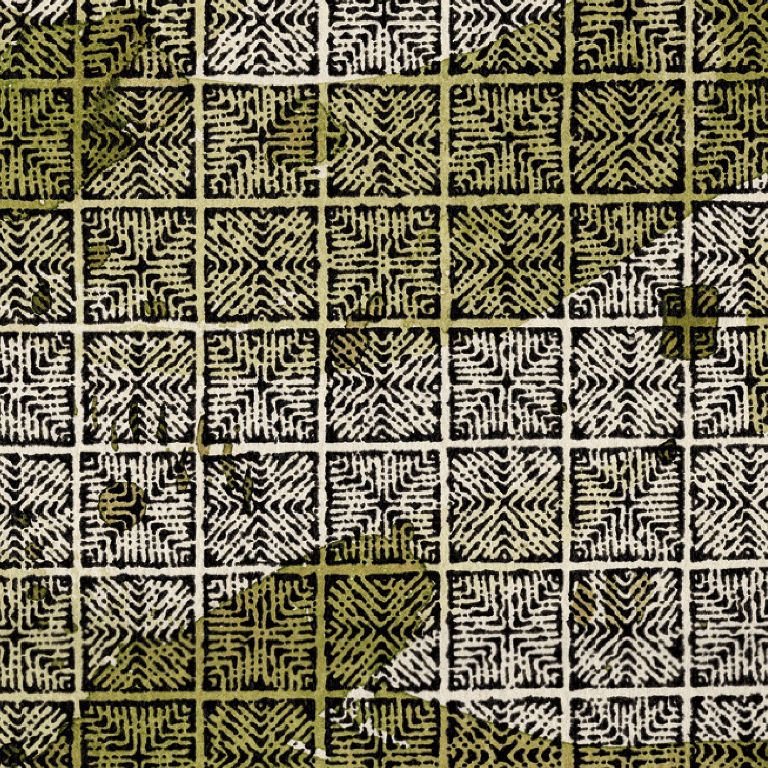 Abstract illustration in green and black 