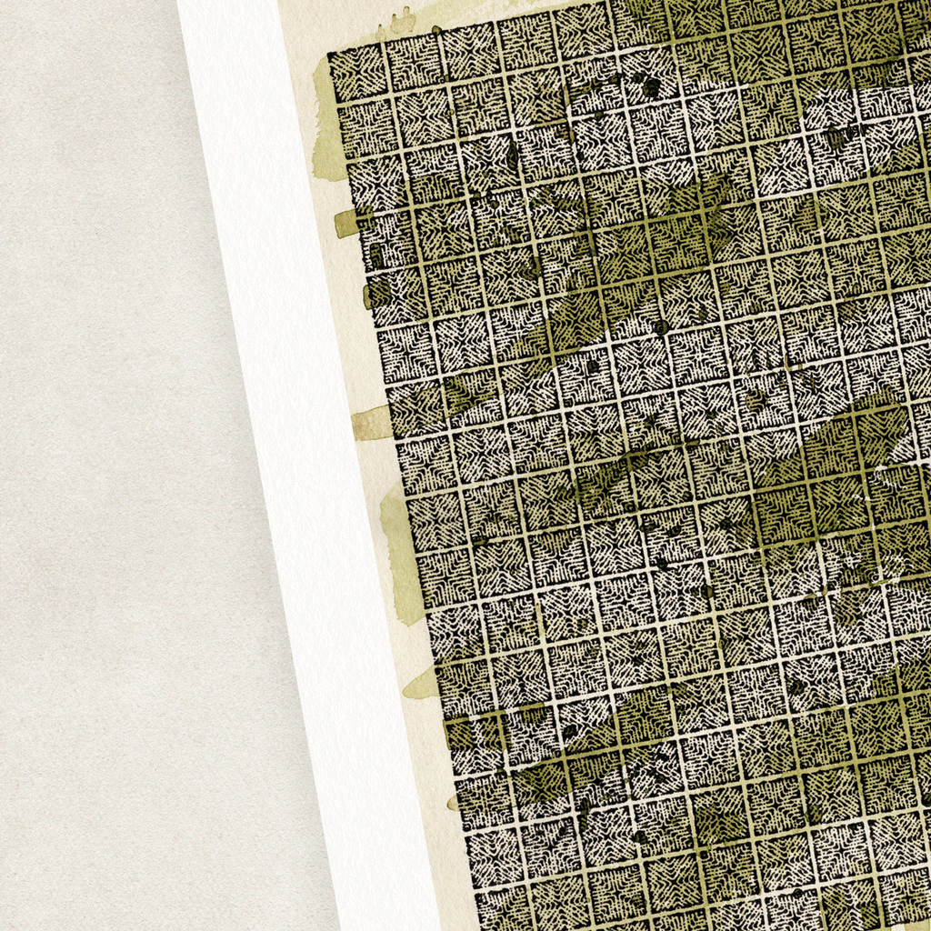 Abstract illustration in green and black 