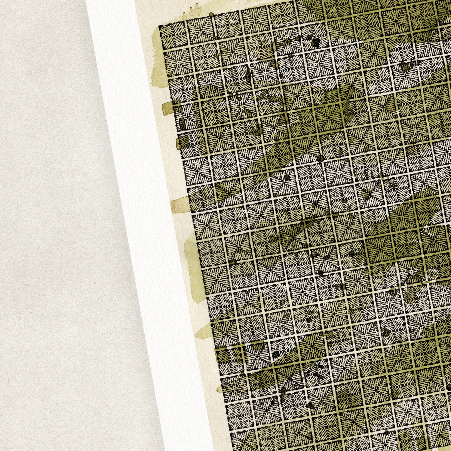 Abstract illustration in green and black 