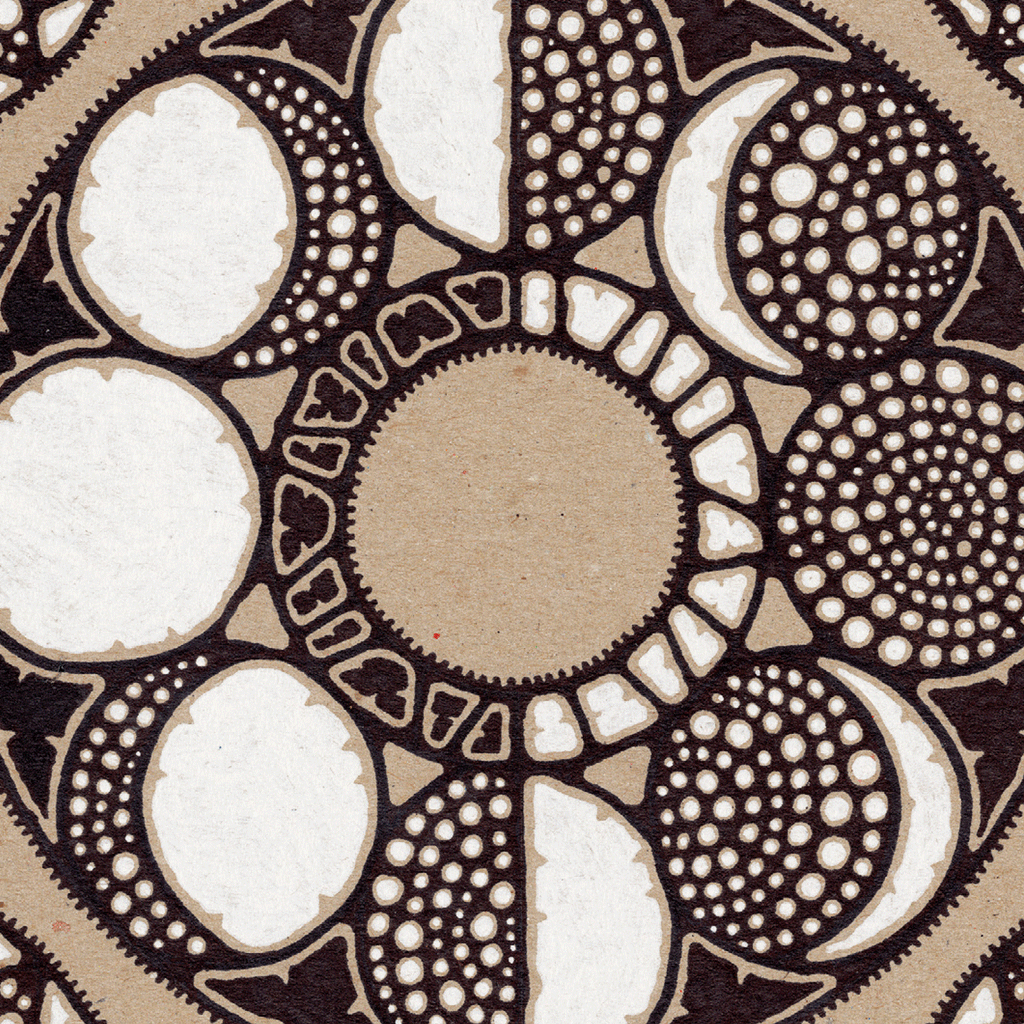Abstract illustration in brown, black and white 