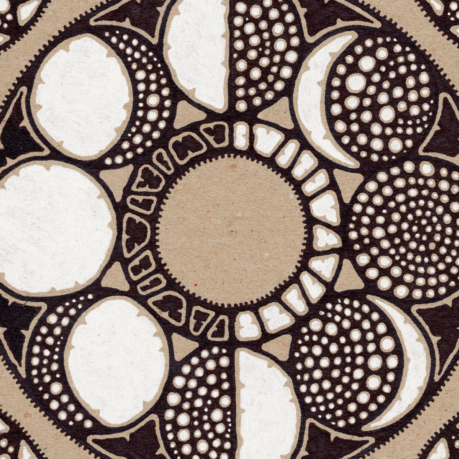 Abstract illustration in brown, black and white 