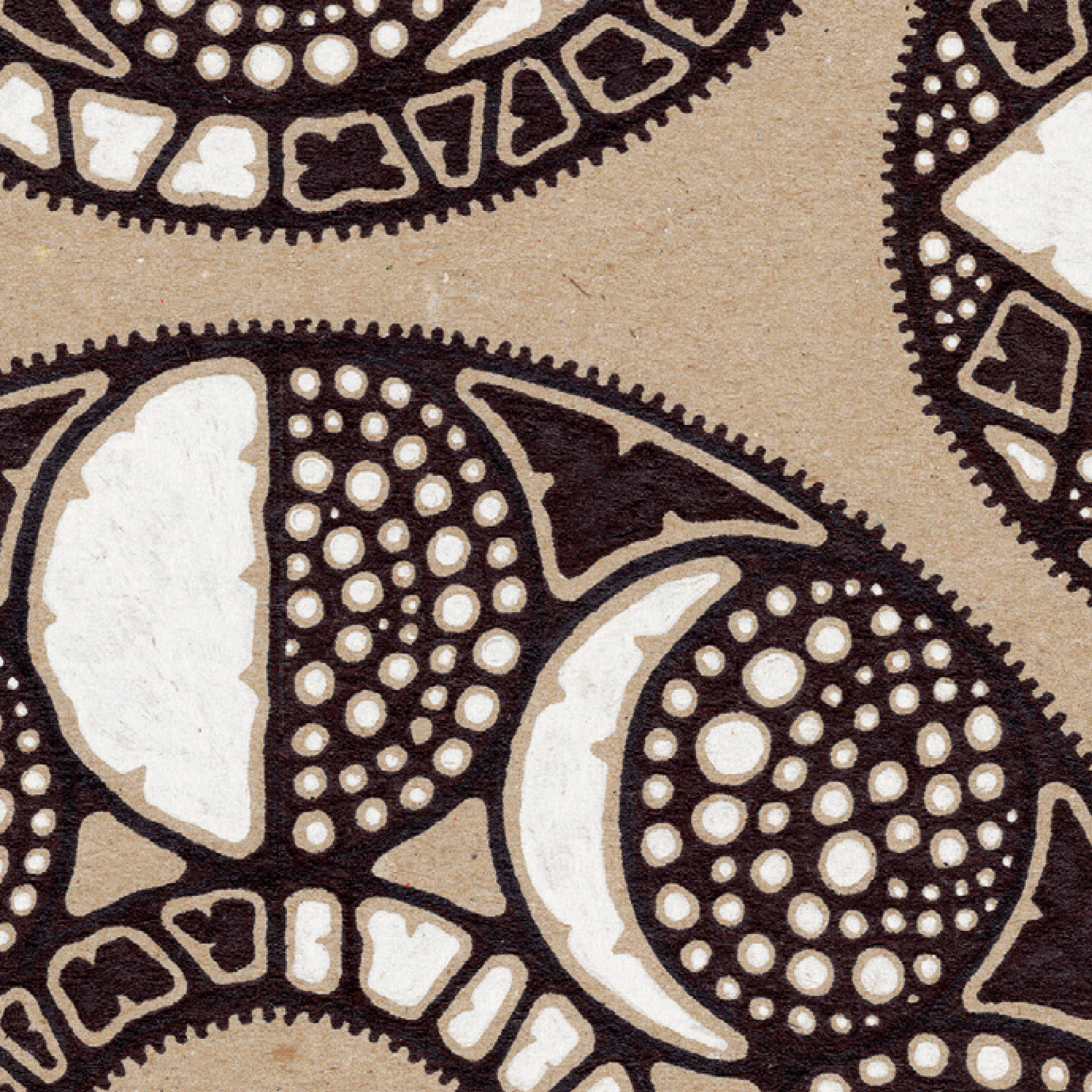 Abstract illustration in brown, black and white 