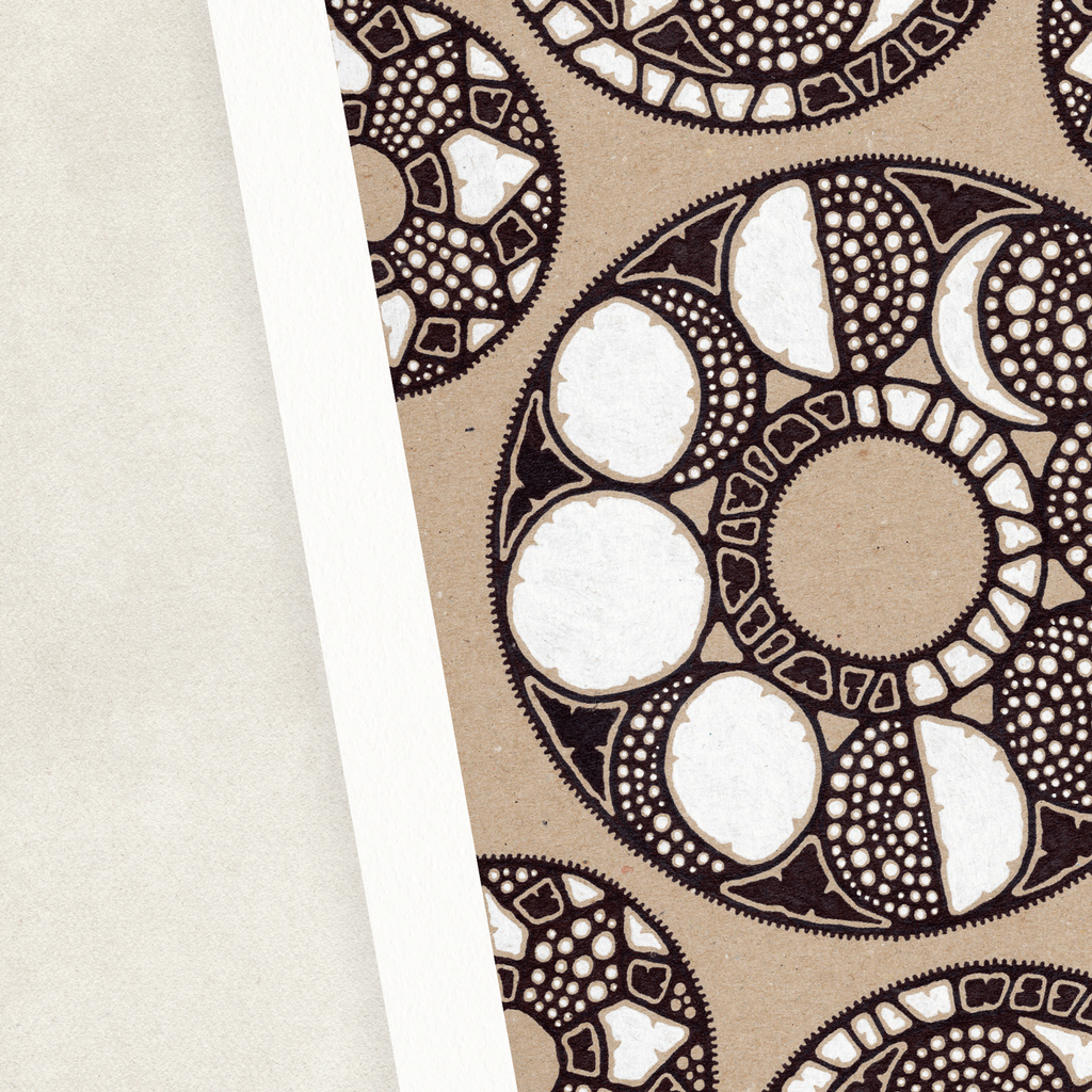 Abstract illustration in brown, black and white 