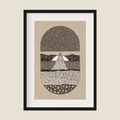 Tree illustration in a frame