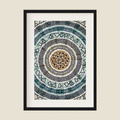Colourful pattern art in frame